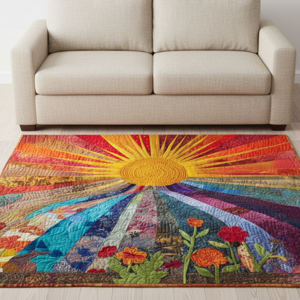 Wild Meadow Area Rug - Non-Slip Washable 3D Print Rug for Living Room & BedroomTVC2108256