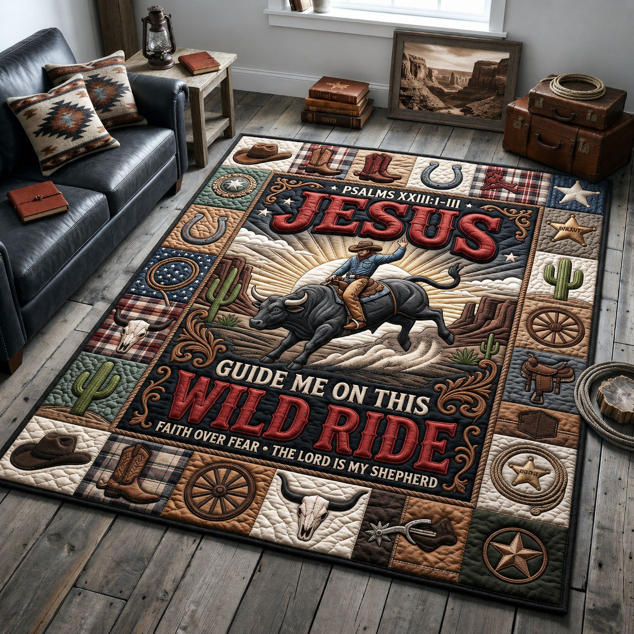 Wild Ride Area Rug - Non-Slip Washable 3D Print Rug for Living Room & BedroomTVC2108361