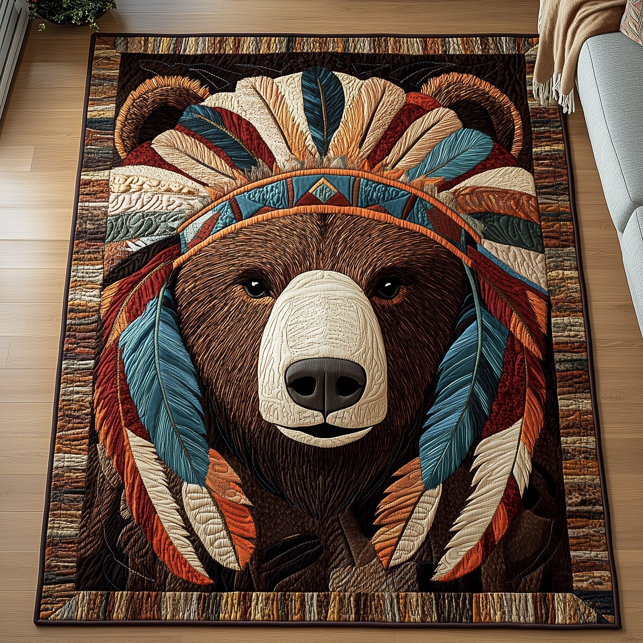 Wild Spirit Area Rug - Non-Slip Washable 3D Print Rug for Living Room & BedroomTVC2108360