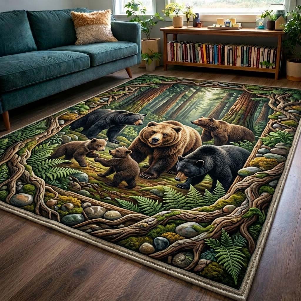 Wild Union Area Rug - Non-Slip Washable 3D Print Rug for Living Room & BedroomTVC2108384
