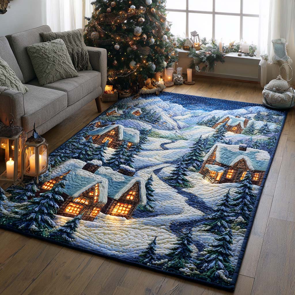 Winter Glow Area Rug - Non-Slip Washable 3D Print Rug for Living Room & BedroomTVC2108210