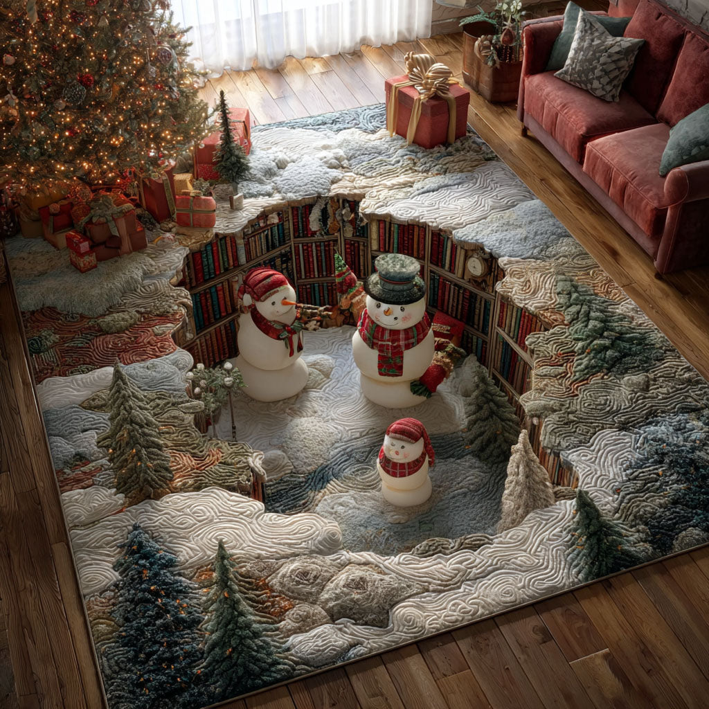 Winter Hollow Area Rug - Non-Slip Washable 3D Print Rug for Living Room & BedroomTVC2108240