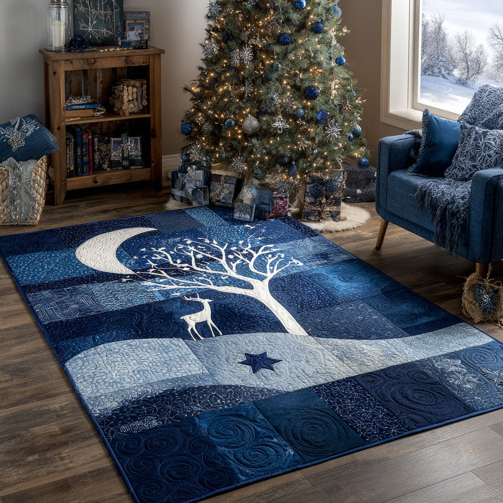 Winter Starlight Area Rug - Non-Slip Washable 3D Print Rug for Living Room & BedroomTVC2108255