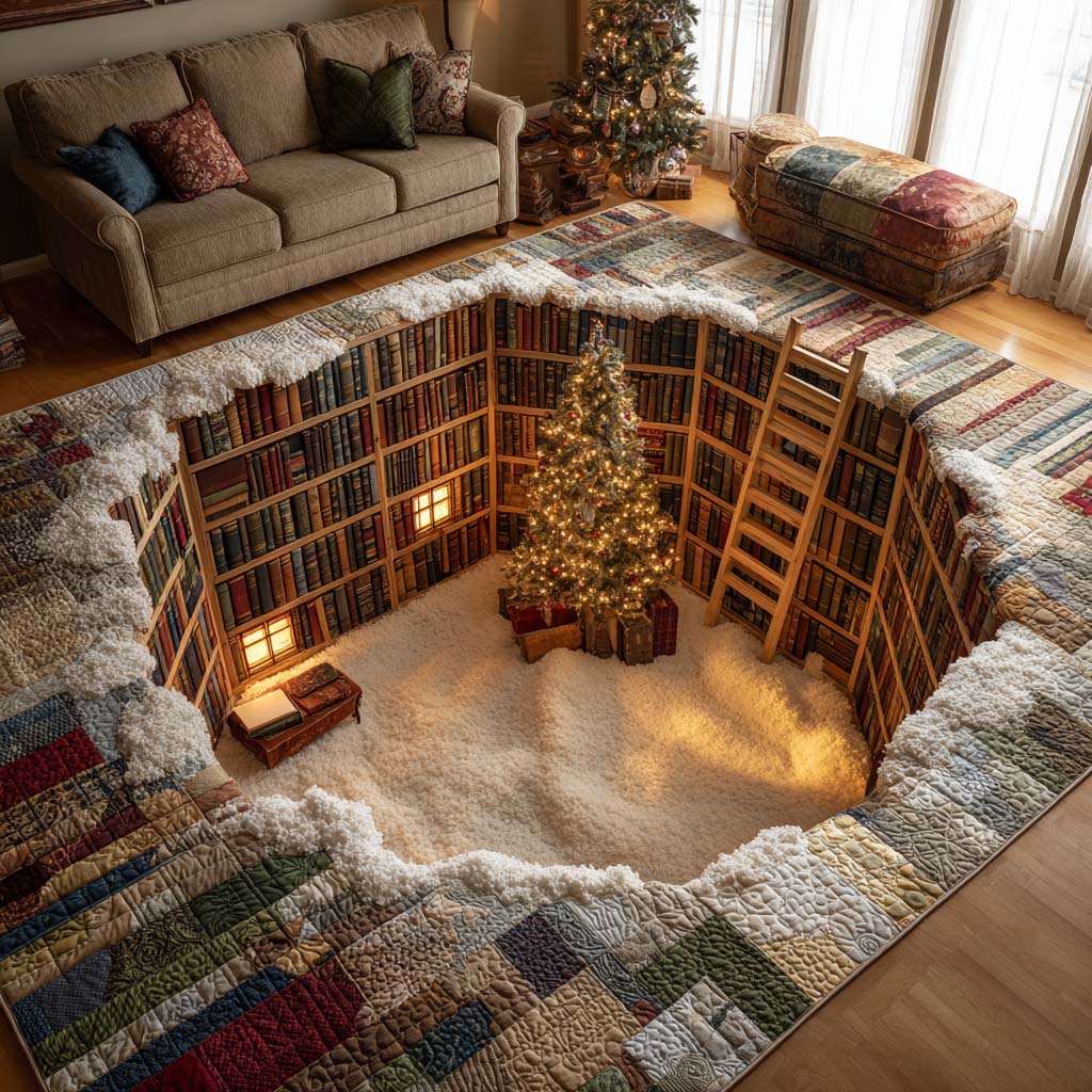 Winter Storytime Area Rug - Non-Slip Washable 3D Print Rug for Living Room & BedroomTVC2108254