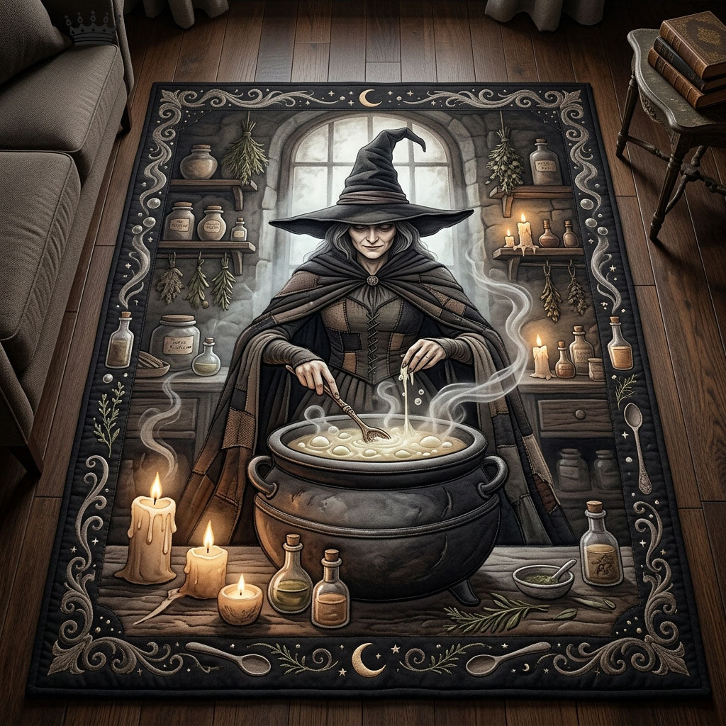 Witch Making Potions Halloween Area Rug - Non-Slip Washable 3D Print Rug for Living Room & BedroomTVC2108360