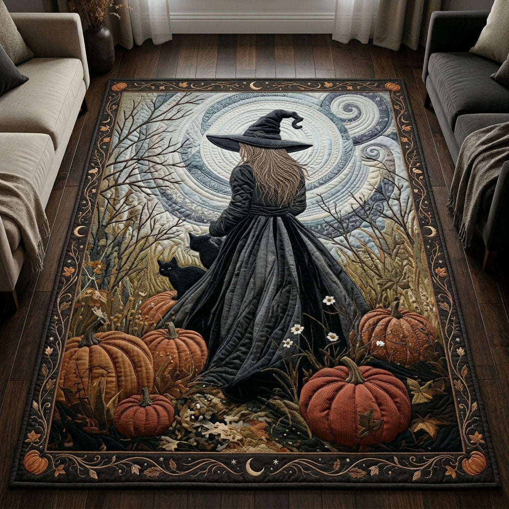 Witchy Halloween Area Rug - Non-Slip Washable 3D Print Rug for Living Room & BedroomTVC2108382