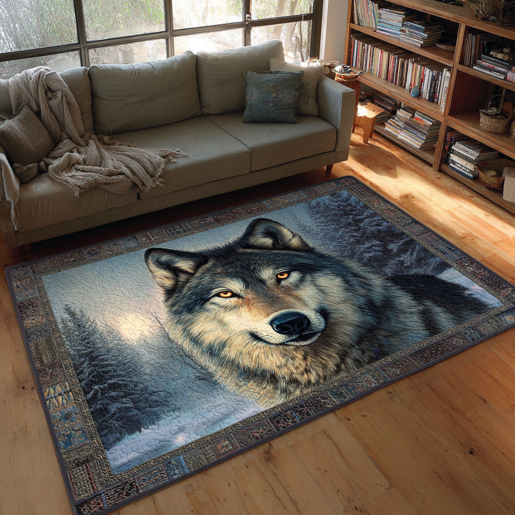 Wolf Horizon Area Rug - Non-Slip Washable 3D Print Rug for Living Room & BedroomTVC2108254
