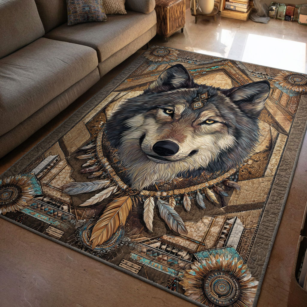 Wolf Whisper Area Rug - Non-Slip Washable 3D Print Rug for Living Room & BedroomTVC2108209