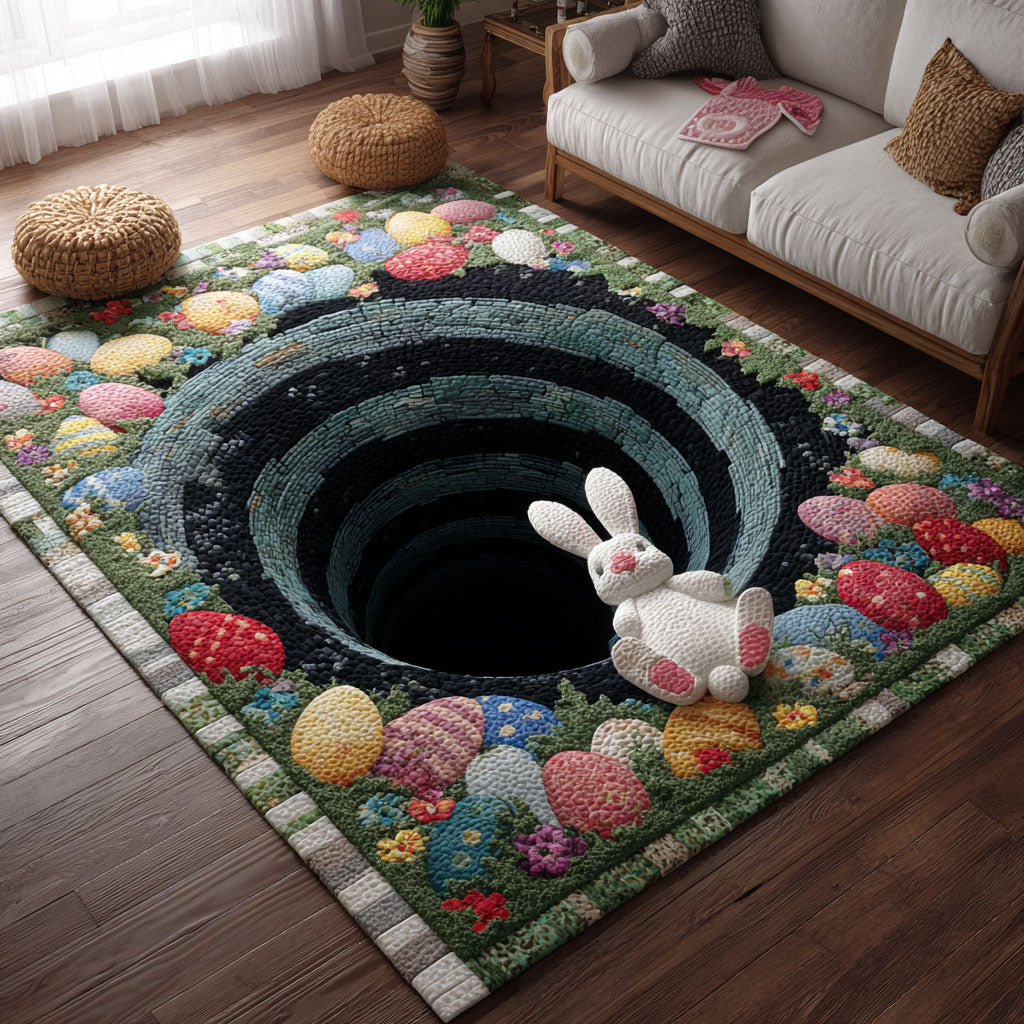 Wonderland Rabbit Drop Area Rug - Non-Slip Washable 3D Print Rug for Living Room & BedroomTVC2108253