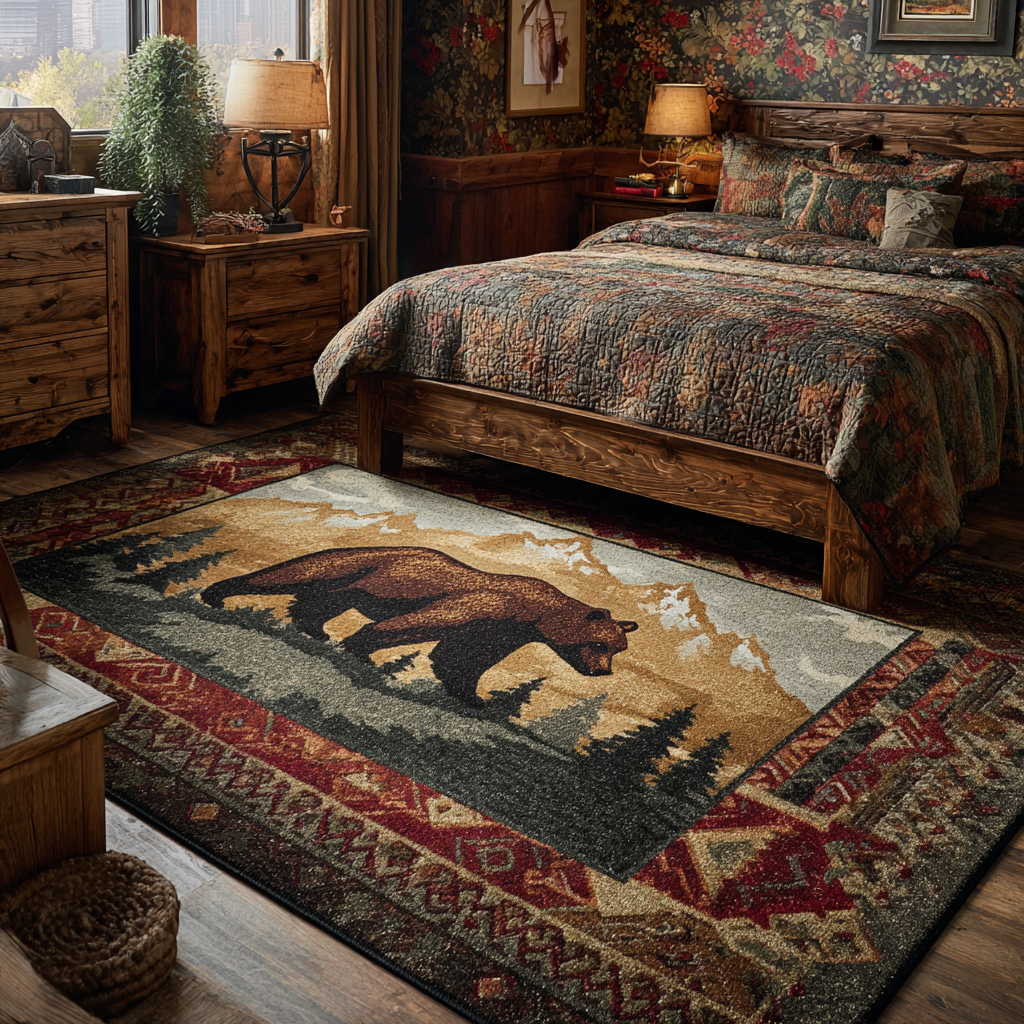 Woodland Way Area Rug - Non-Slip Washable 3D Print Rug for Living Room & BedroomTVC2108253