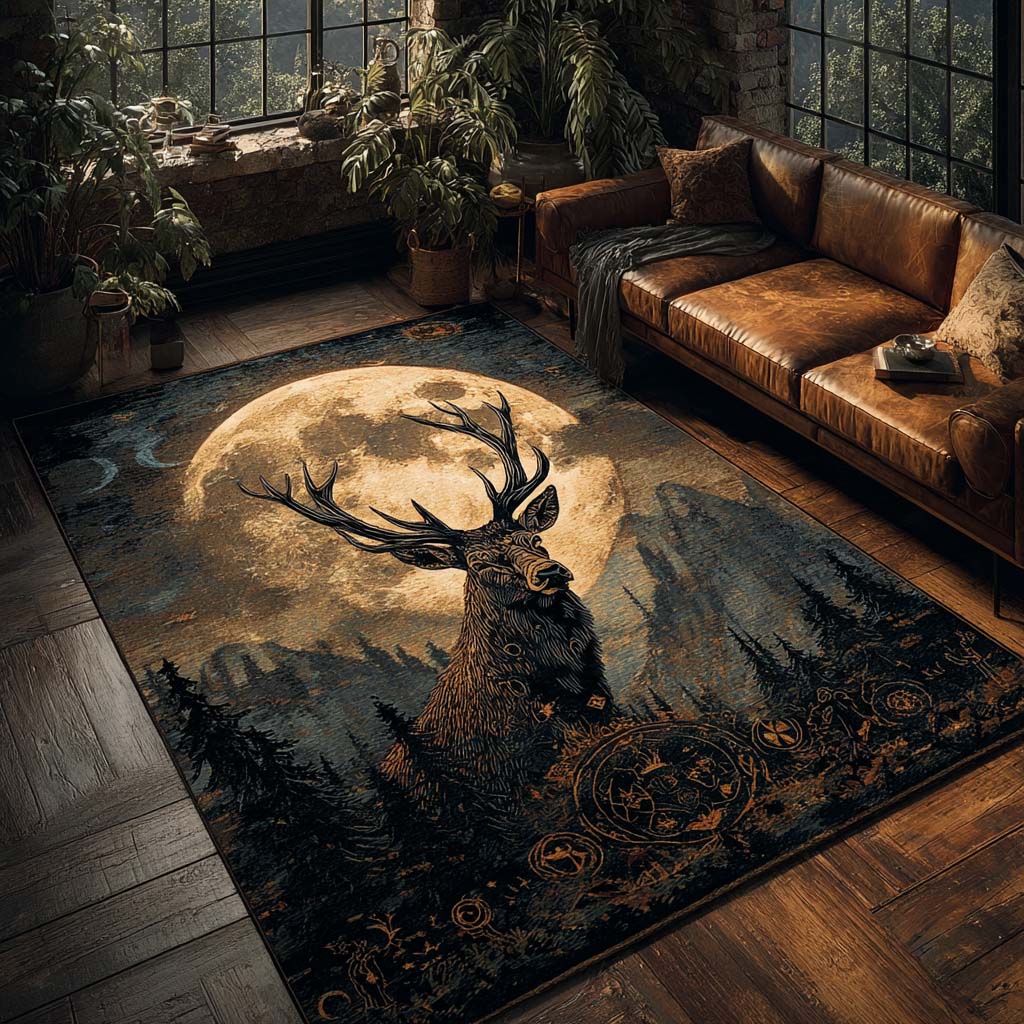 Woodland Whisper Area Rug - Non-Slip Washable 3D Print Rug for Living Room & BedroomTVC2108253
