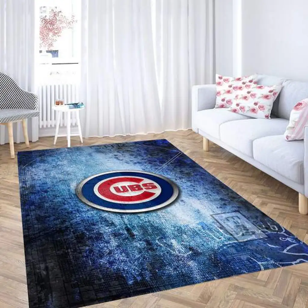Wrigleyville Spirit Rug for Home Decor and Living Room Blue and Red