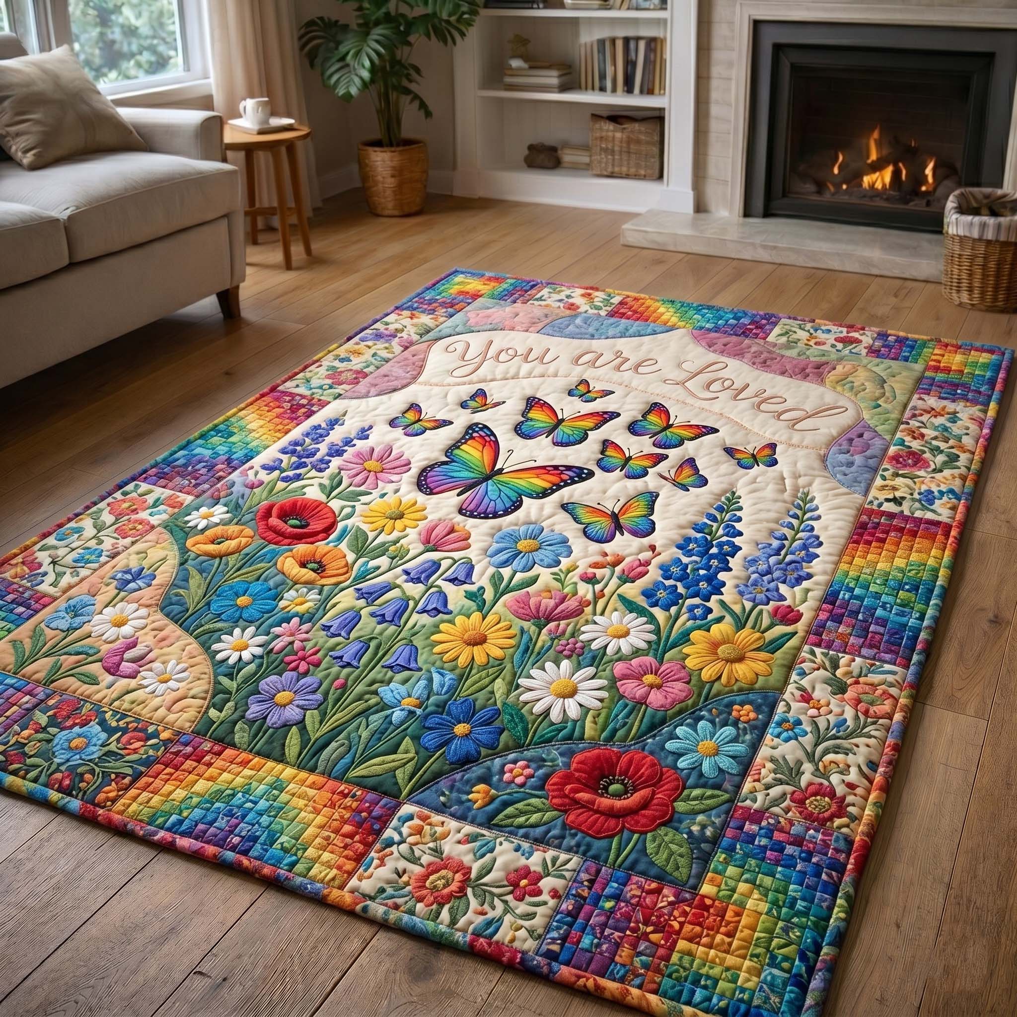 You Are Loved Area Rug - Non-Slip Washable 3D Print Rug for Living Room & BedroomTVC2108382
