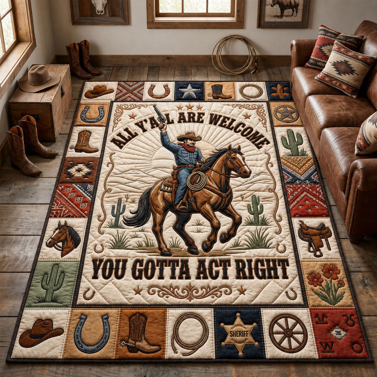 You Gotta Act Right Area Rug - Non-Slip Washable 3D Print Rug for Living Room & BedroomTVC2108360