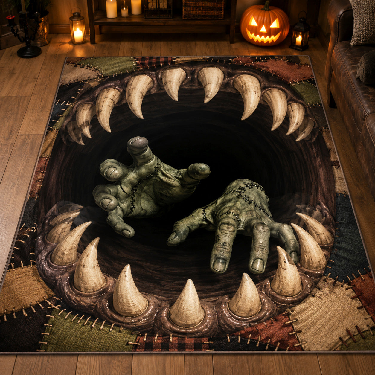 Zombie Abyss Area Rug - Non-Slip Washable 3D Print Rug for Living Room & BedroomTVC2108253