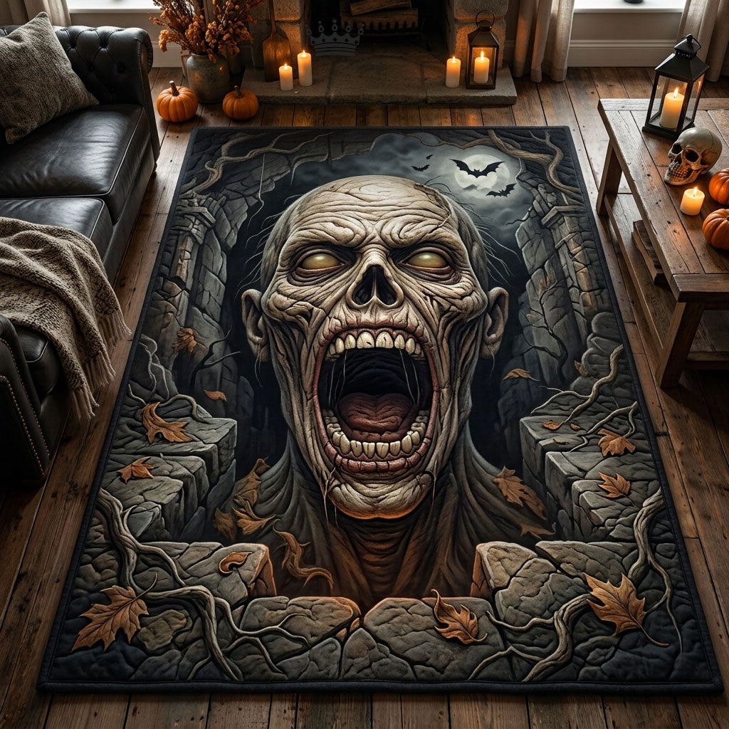 Zombie Screaming Area Rug - Non-Slip Washable 3D Print Rug for Living Room & BedroomTVC2108360